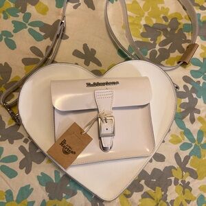 Dr. Martens White Heart Crossbody Bag